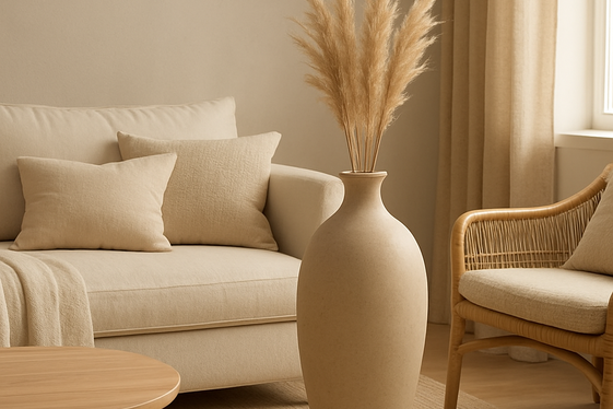 Neutral Toned Floor Vases for a Calm and Cozy Ambiance illustration