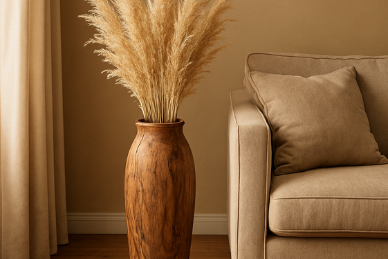 Rustic Wooden Floor Vases to Warm Up Your Living Room illustration