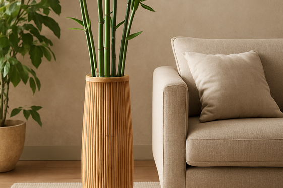 Choose Tall Bamboo Floor Vases for a Natural Vibe illustration