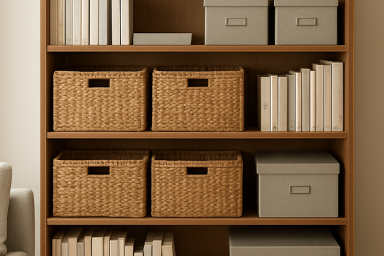 Use Baskets and Boxes for Storage illustration