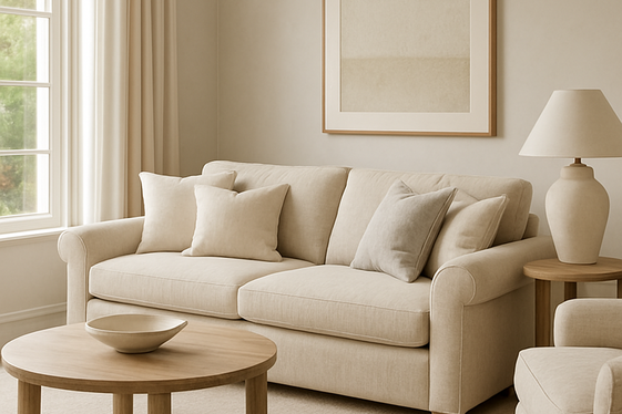 Timeless Neutral Palette with an Oatmeal Sofa illustration