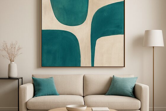 Teal and Beige Wall Art Ideas for a Sophisticated Look illustration