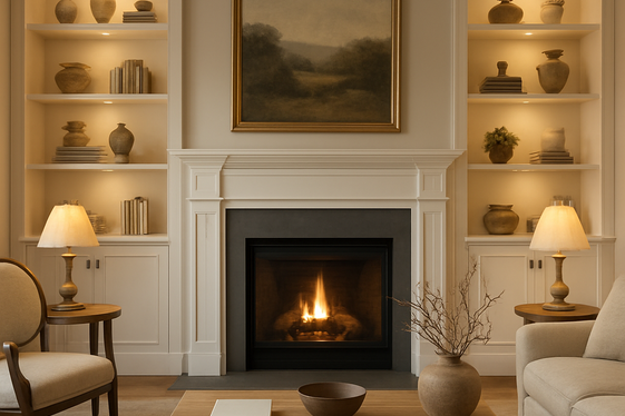 Symmetrical Built-In Shelves for Balanced Aesthetics illustration