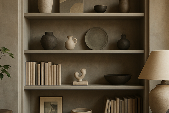 Open Back Built-In Shelves to Showcase Artwork illustration