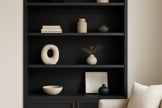 Built-In Shelves Using Contrasting Colors illustration