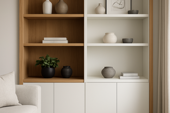 Two-Tone Built-In Shelves for Visual Interest illustration