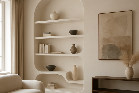 Custom Curved Built-In Shelves for Unique Flair illustration