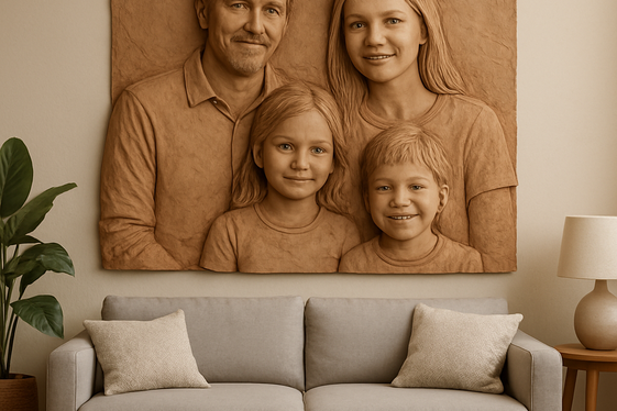 Custom Clay Portrait Murals to Personalize Your Space illustration