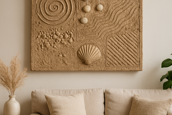 Clay Murals Incorporating Recycled Natural Materials illustration