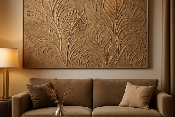 Clay Murals with Metallic Accents for Luxe Interiors illustration