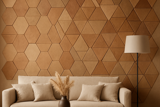 Geometric Clay Mural Designs to Add Visual Interest illustration