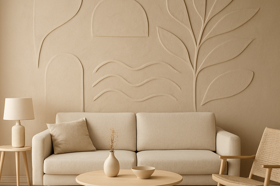 Monochrome Clay Murals for Minimalist Spaces illustration