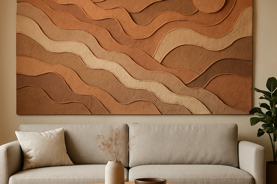 Layered Clay Relief Murals for Depth and Dimension illustration