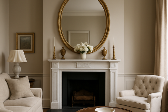 Mirrors Above the Mantel for a Classic Focal Point illustration