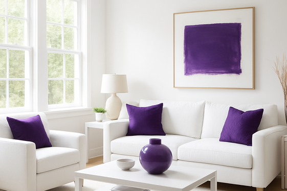 Purple and White: Crisp and Modern Style illustration
