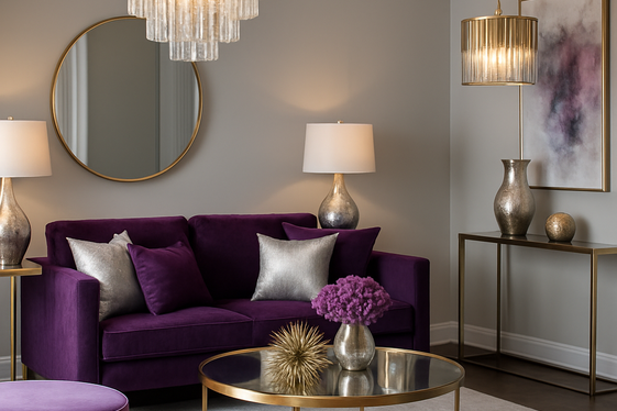Mixing Purple with Metallic Accents illustration