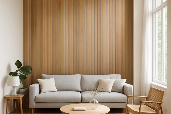 Vertical Wood Planks to Add Height Illusion illustration