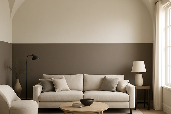Creating a Two-tone Accent Wall for Visual Balance illustration