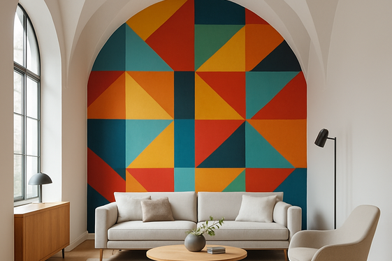 Designing a Geometric Patterned Accent Wall illustration