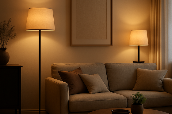 Using Black and Beige to Create Layered Lighting Effects illustration