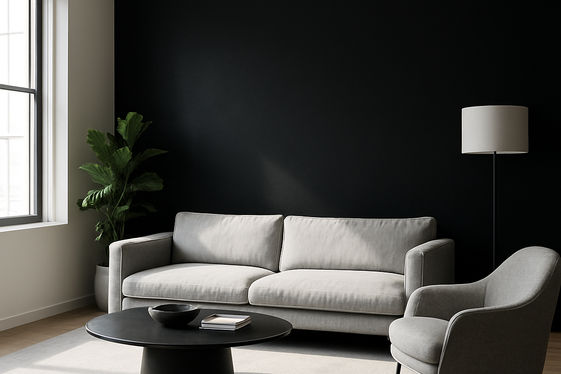Bold Black Accent Walls for Dramatic Contrast illustration