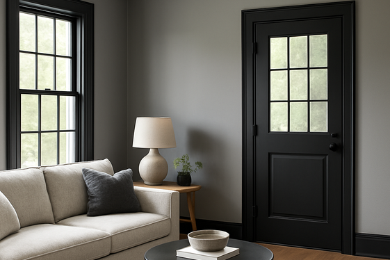 Gray Walls with Black Trim for Subtle Sophistication illustration