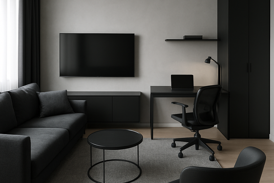 Using Black and Gray to Define a Multifunctional Space illustration