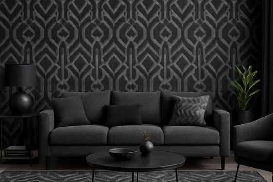 Monochromatic Black and Gray Patterns for Depth illustration
