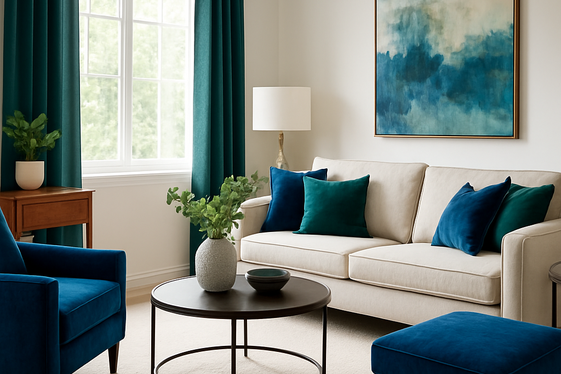 Balancing Cream Carpets with Bold Accent Colors illustration