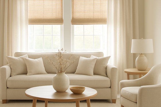 Selecting Window Treatments to Match Cream Carpets illustration