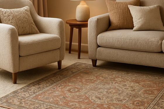 Layering Rugs on Cream Carpets for Depth illustration
