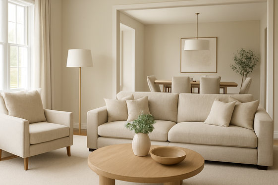 Using Cream Carpets in Open Concept Living Areas illustration