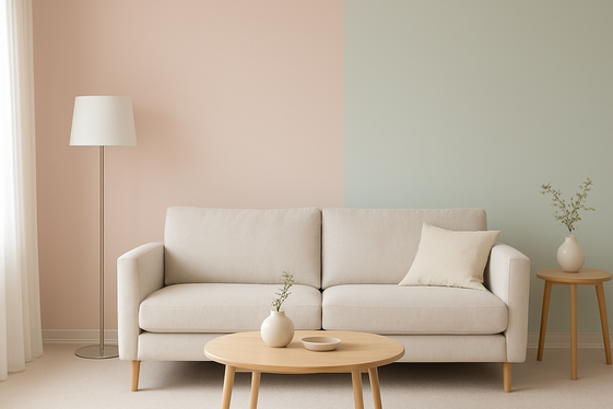 Soft Pastel Walls Complementing Cream Carpets illustration