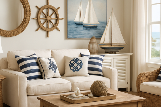 Create a Nautical Theme with Marine Accents illustration