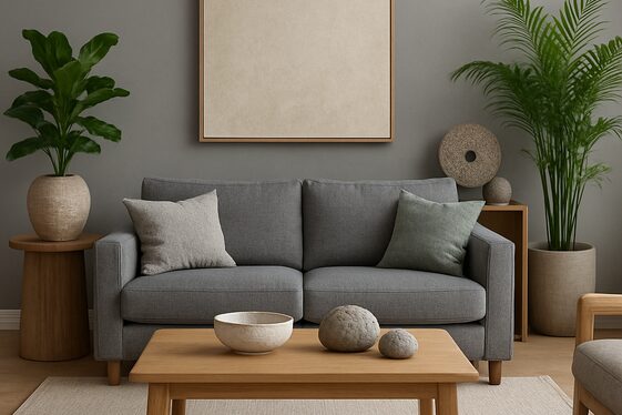 Incorporating Natural Elements with Gray Tones illustration
