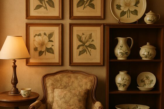Incorporating Vintage Magnolia-themed Decor Pieces illustration