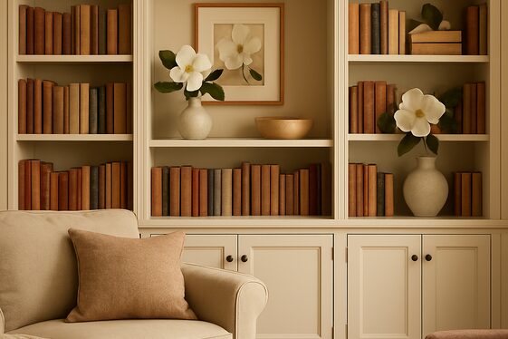 Incorporating Built-in Shelving for Organized Warmth illustration