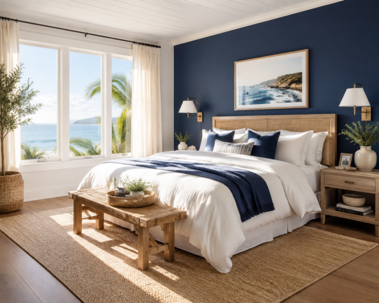 23 Blue and White Bedroom Ideas