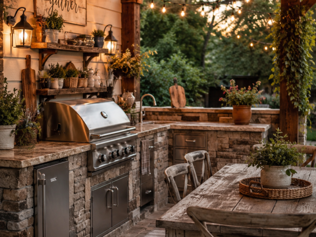 16 Rustic Outdoor Kitchen Ideas for Backyards