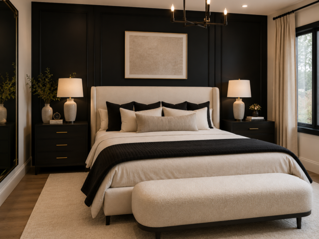 22 Black and Cream Bedroom Ideas