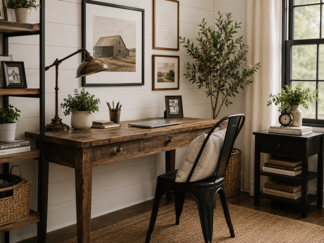 19 Farmhouse Office Ideas for a Cozy Workspace