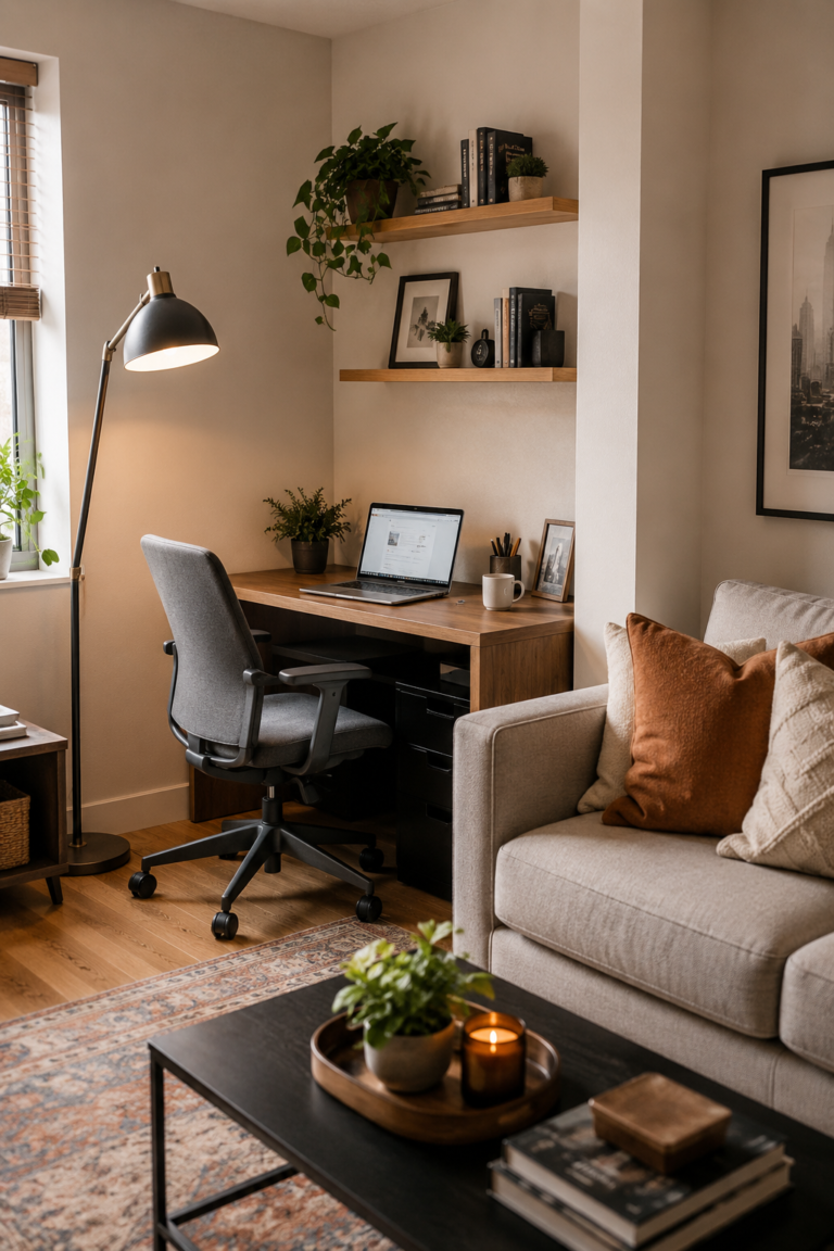 17 Living Room Office Ideas for Small Spaces