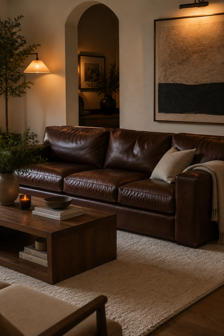 25 Dark Brown Living Room Ideas