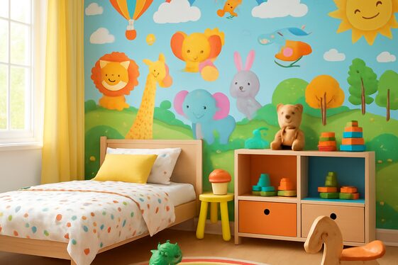Kids’ Room Wallpapers with Fun and Whimsy illustration