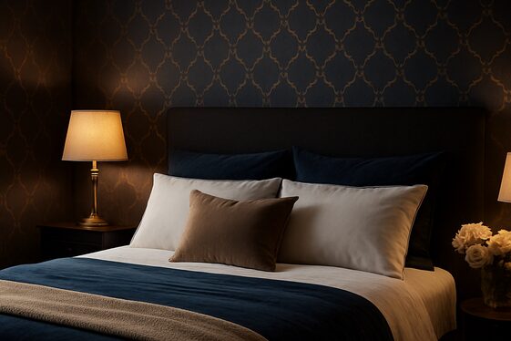 Dark Wallpapers for Cozy, Intimate Bedrooms illustration