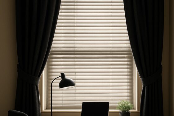 Add Black Window Treatments for Privacy and Warmth illustration