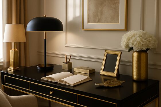 Highlight Metallic Accents with Black Elements illustration