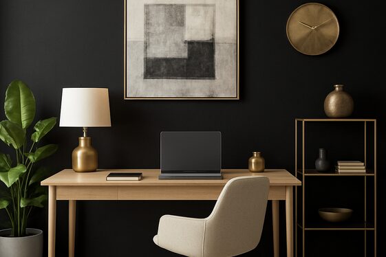 Create a Black Feature Wall for Visual Depth illustration