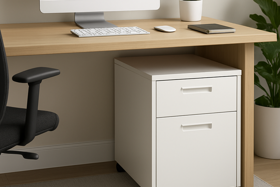 Create Hidden Storage with Under-Desk Cabinets illustration