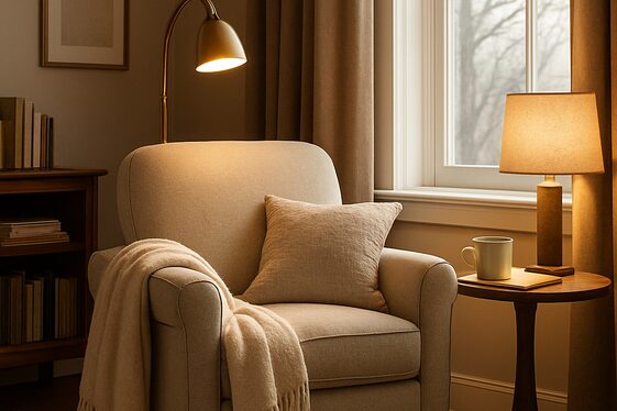 Create a Cozy Reading Nook in Your Living Room illustration